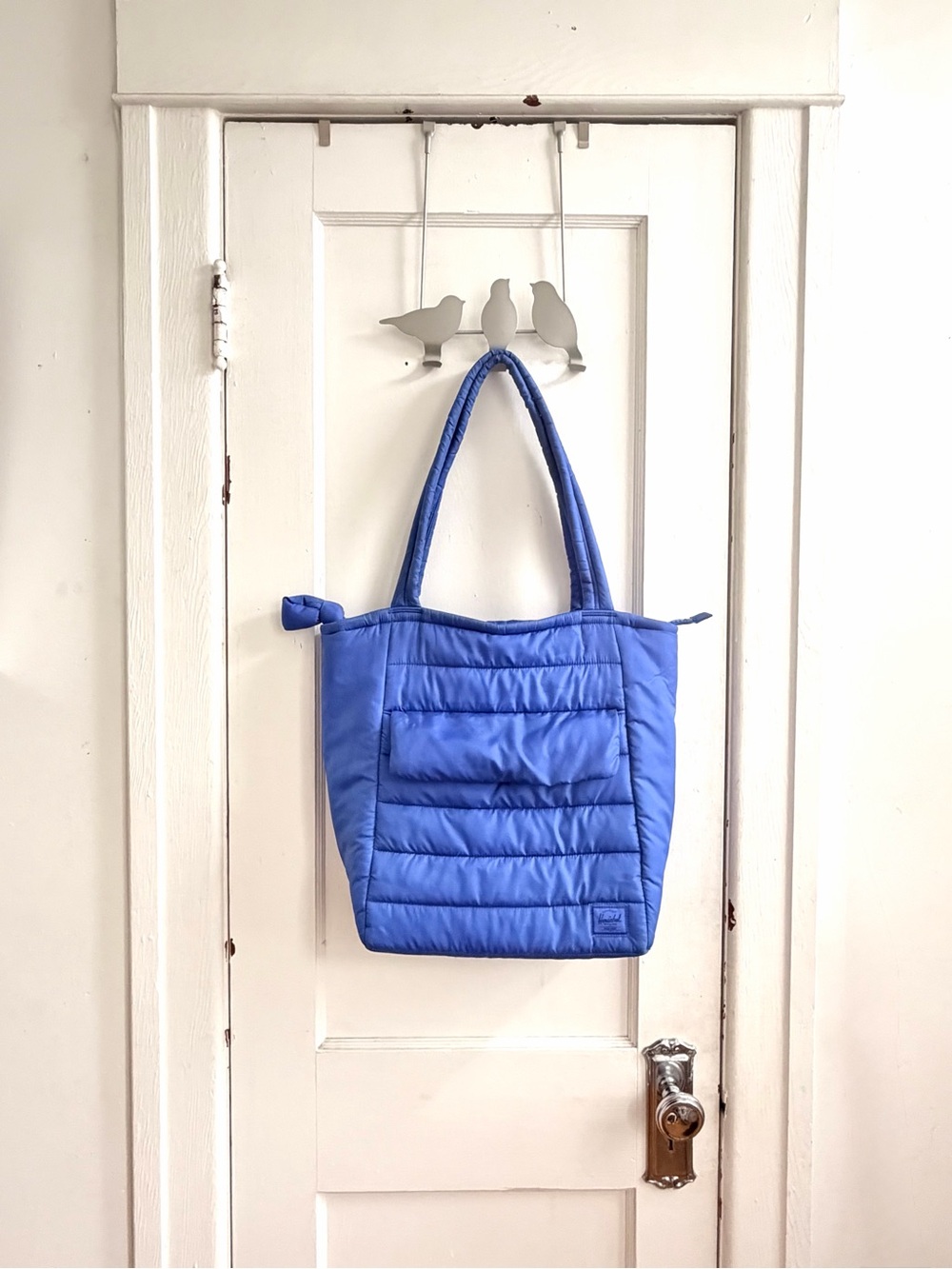 Herschel Supply Company Quilted Bright Blue Puffer Tote